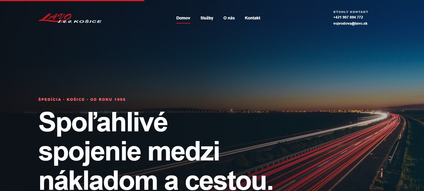 Náhľad webu – LAVO