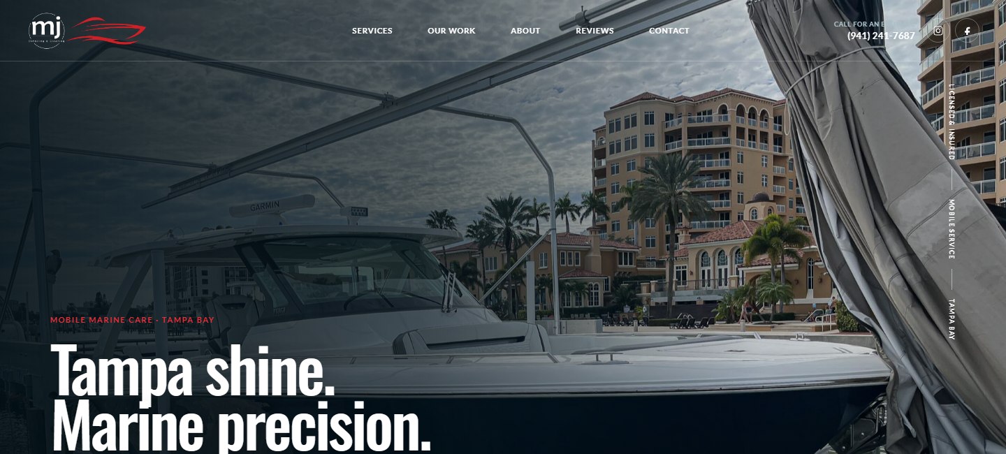 Náhľad webu – MJ Boat Detailing
