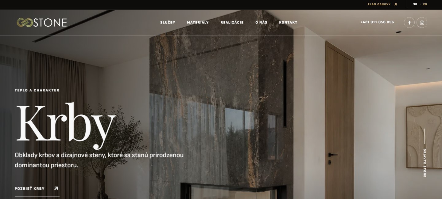 Náhľad webu – STONE